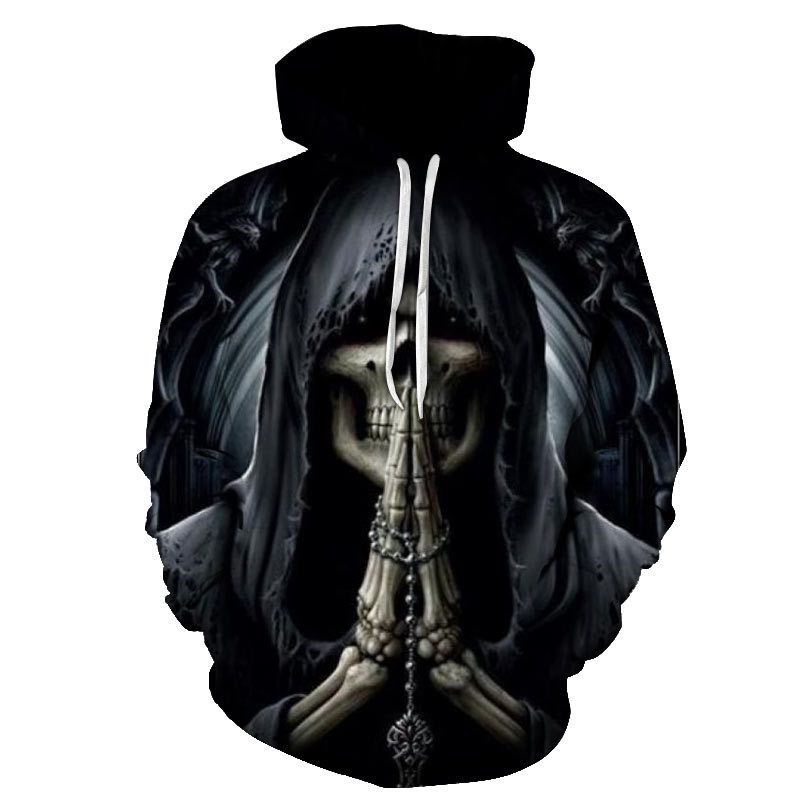 Skull 3d Printing Hooded Pocket Pullover Sweater Nanchao Hoodie Herenpersoonlijkheid Fabrikant