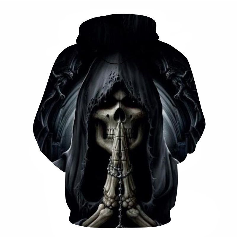 Skull 3d Printing Hooded Pocket Pullover Sweater Nanchao Hoodie Herenpersoonlijkheid Fabrikant