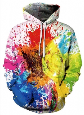 Unisex 3d Digital Print Pullover Sport Hoodie