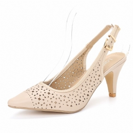 Dames Uitgeholde Puntige Teen Slingback Elegante Kantoorpompen