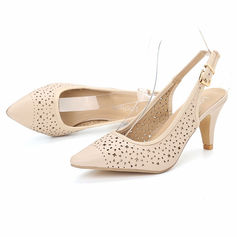 Dames Uitgeholde Puntige Teen Slingback Elegante Kantoorpompen