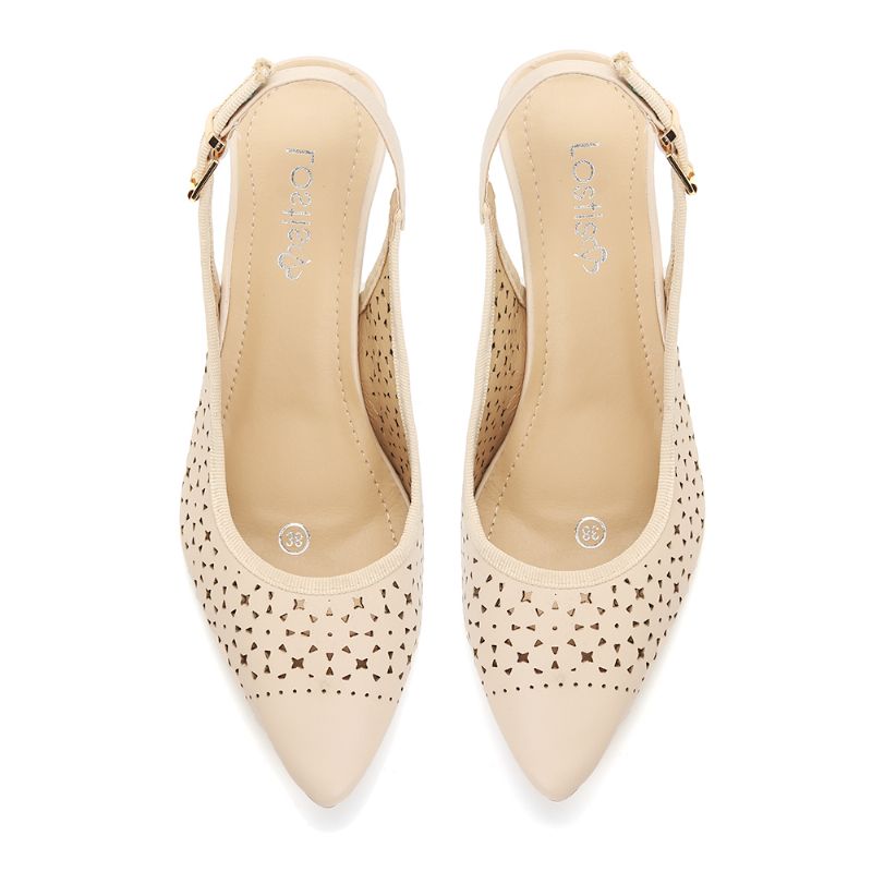 Dames Uitgeholde Puntige Teen Slingback Elegante Kantoorpompen