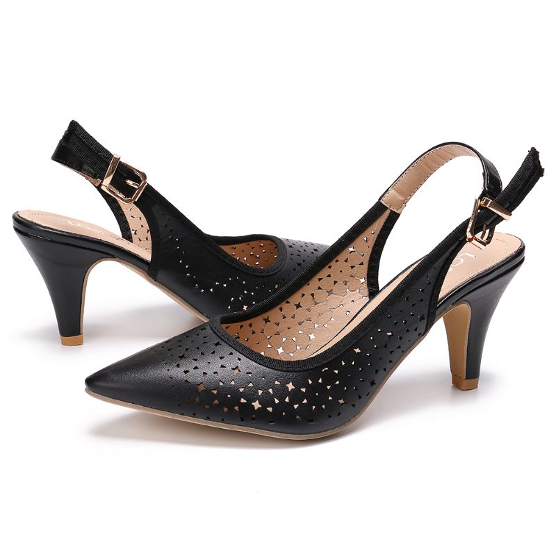 Dames Uitgeholde Puntige Teen Slingback Elegante Kantoorpompen