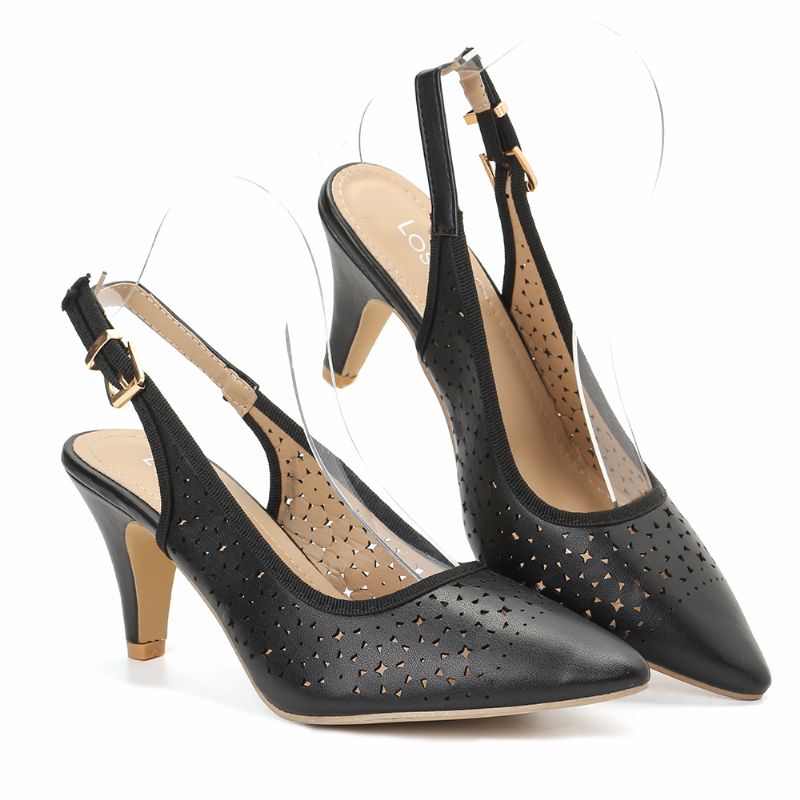 Dames Uitgeholde Puntige Teen Slingback Elegante Kantoorpompen