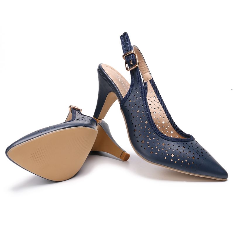 Dames Uitgeholde Puntige Teen Slingback Elegante Kantoorpompen