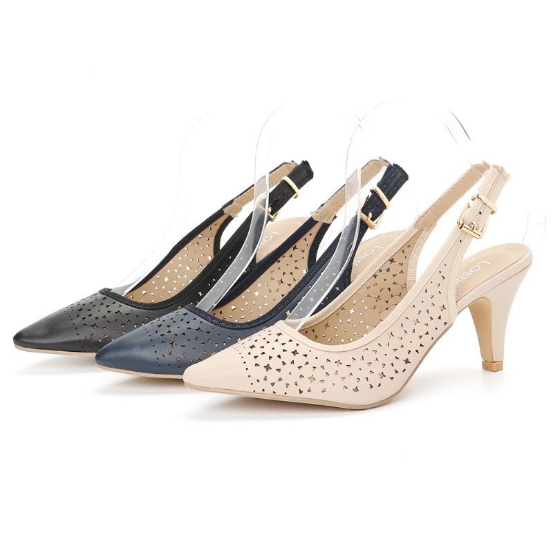 Dames Uitgeholde Puntige Teen Slingback Elegante Kantoorpompen