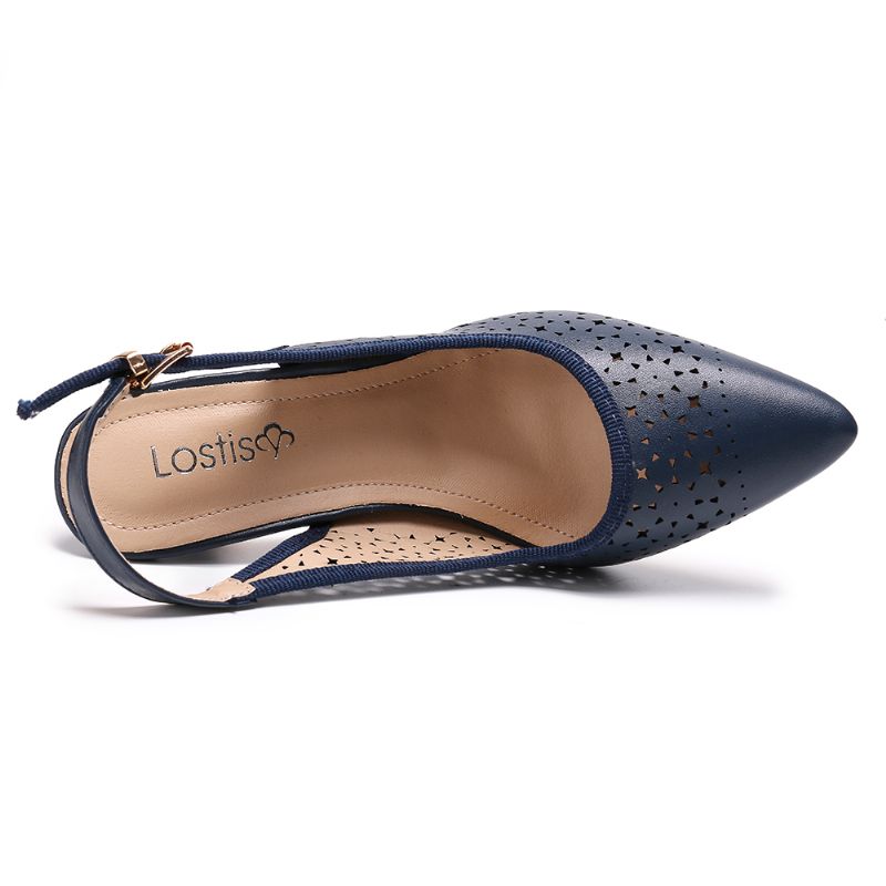 Dames Uitgeholde Puntige Teen Slingback Elegante Kantoorpompen