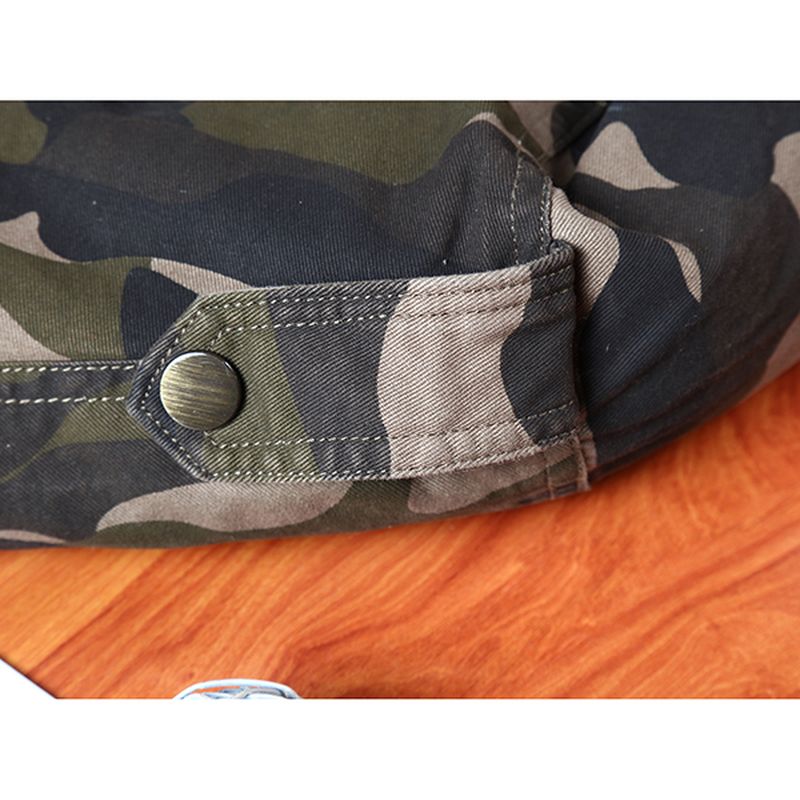 Heren Camo Printing Militaire Katoenen Outdoor Epaulet Jas