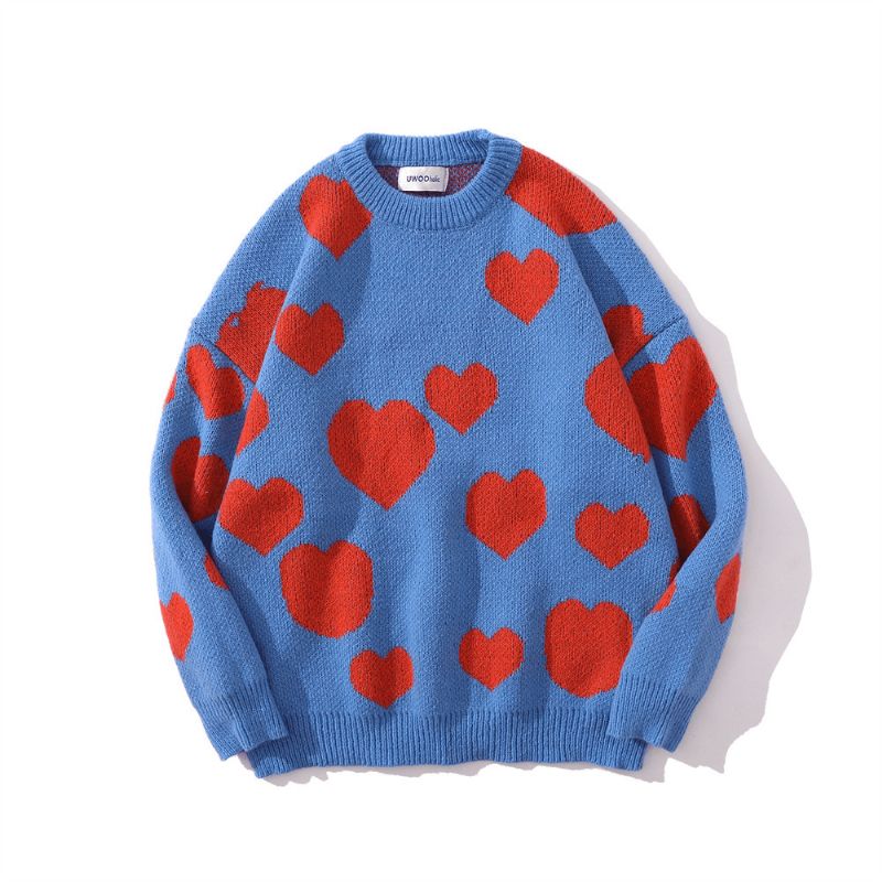 Sweater Met Hart Vol Jacquard Heren