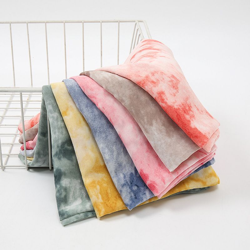 Sjaal Van Chiffon Met Tie-dye-print En Parelmoer