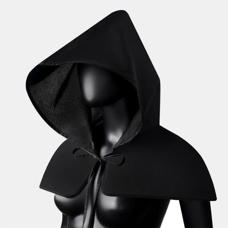 Unisex Kostuums Grim Reaper Cape Middeleeuwse Pest Arts Hoed Sjaal Mantel Mannen Vrouwen Volwassen Gothic Punk Robe