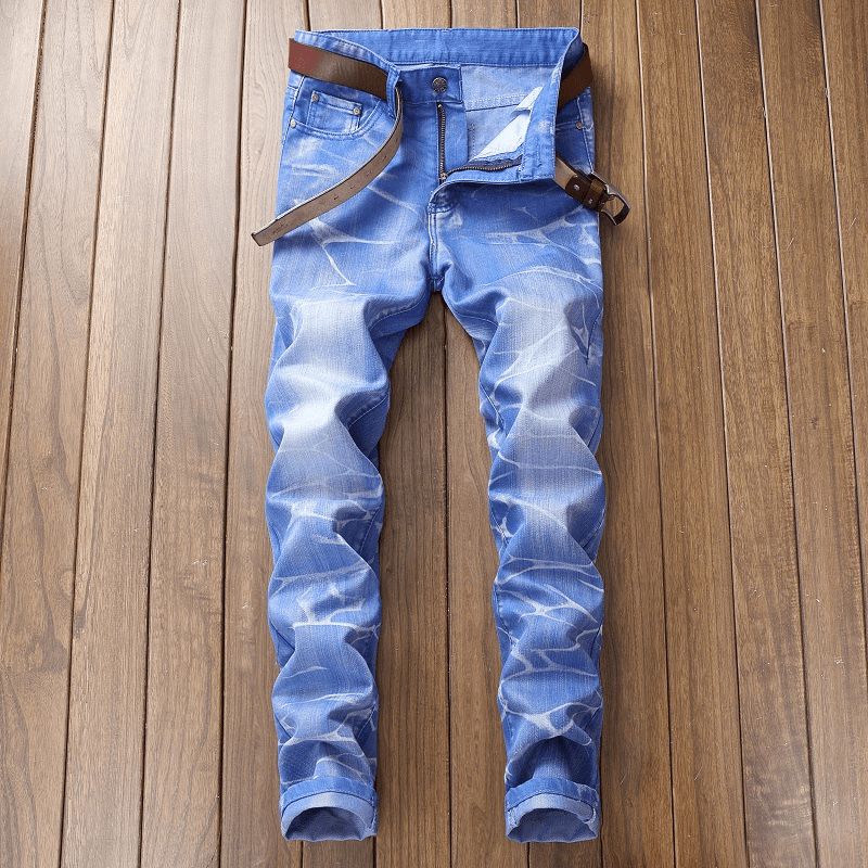 2024 Nieuwe Mode Heren Katoen Gescheurd Gat Jeans Casual Slim Skinny Wit Zwart Jeans Mannen Broek Casual Mannelijke Hiphop Denim Broek