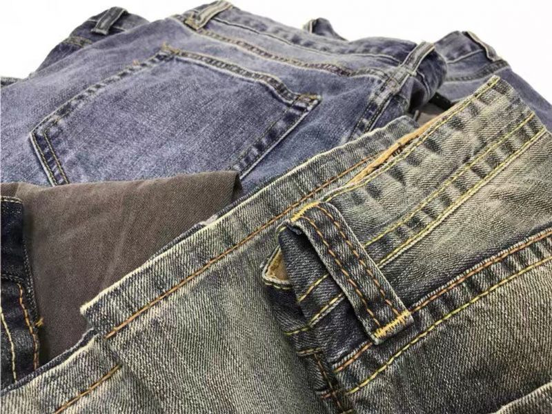 Jeans Met Microdefecten Gewassen Herenbroek Van Puur Katoen Grote Maten