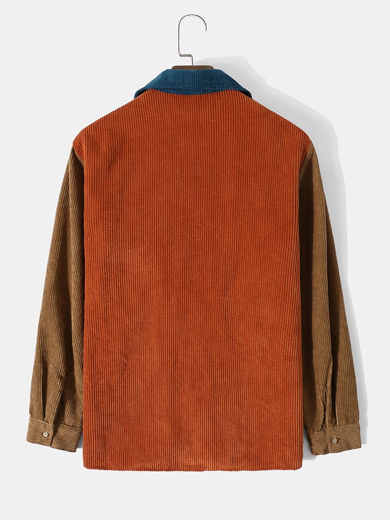 Casual Overhemd Van Corduroy Met Knoopsluiting Voor Heren