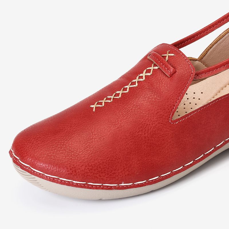 Casual Leren Loafers In Pure Kleuren