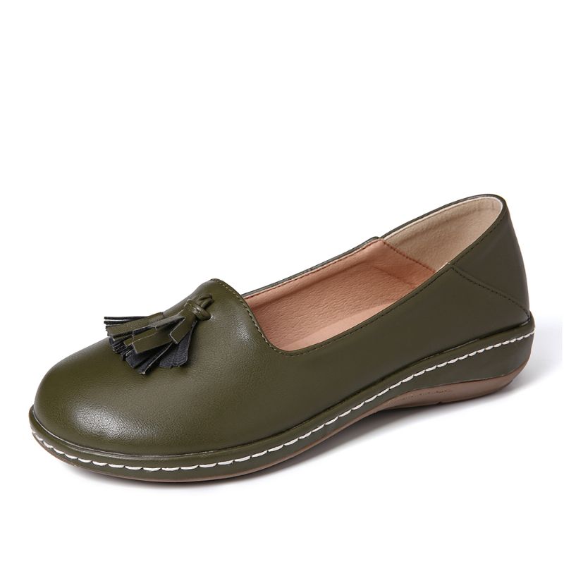 Dames Casual Casual Flats Met Kwastjes In Effen Kleur