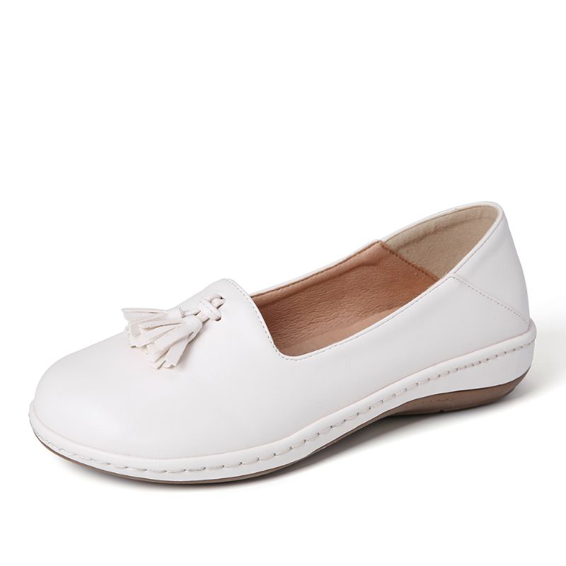 Dames Casual Casual Flats Met Kwastjes In Effen Kleur