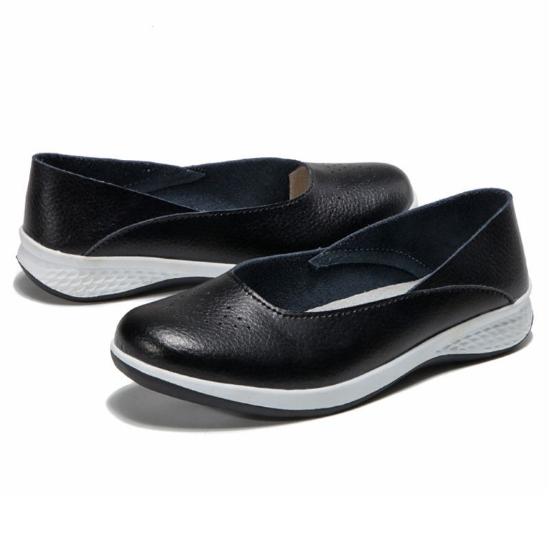 Dames Casual Zachte Stiksels Slip Op Flats Loafers