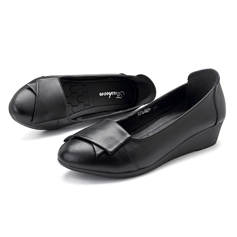 Dames Comfortabele Zachte Leren Flats Loafers