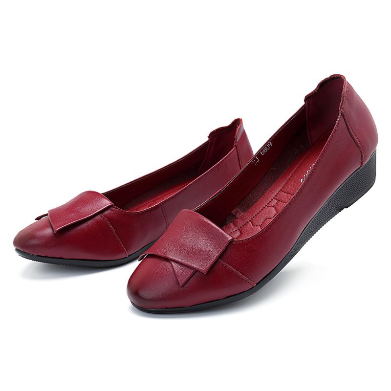 Dames Comfortabele Zachte Leren Flats Loafers