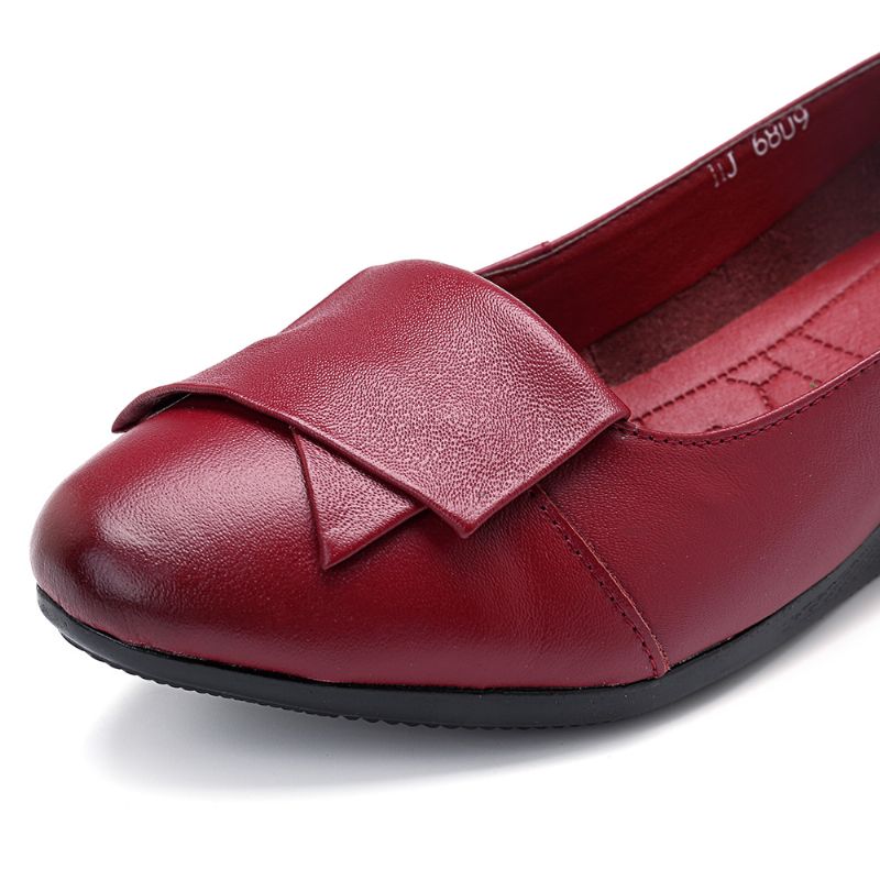 Dames Comfortabele Zachte Leren Flats Loafers