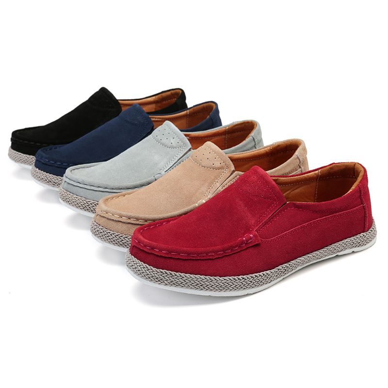 Dames Draagbare Effen Kleur Casual Slip Op Flats