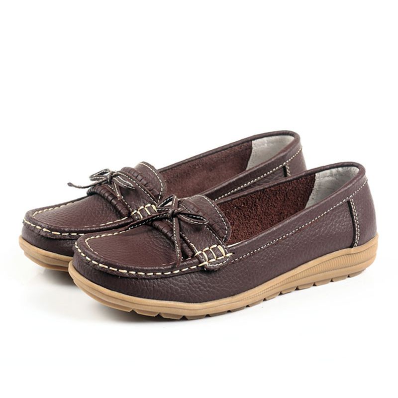 Dames Flat Slip On Casual Soft Outdoor Platte Loafers Schoenen Met Ronde Neus