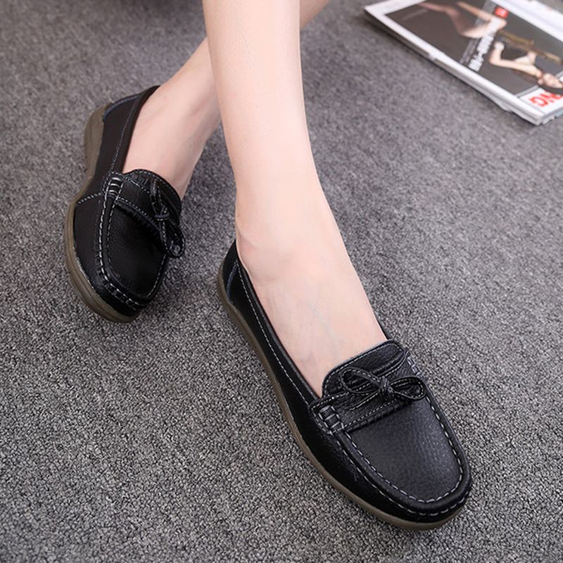 Dames Flat Slip On Casual Soft Outdoor Platte Loafers Schoenen Met Ronde Neus