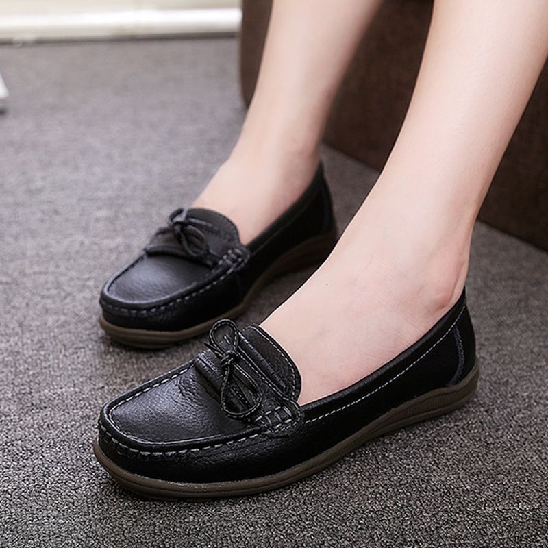 Dames Flat Slip On Casual Soft Outdoor Platte Loafers Schoenen Met Ronde Neus