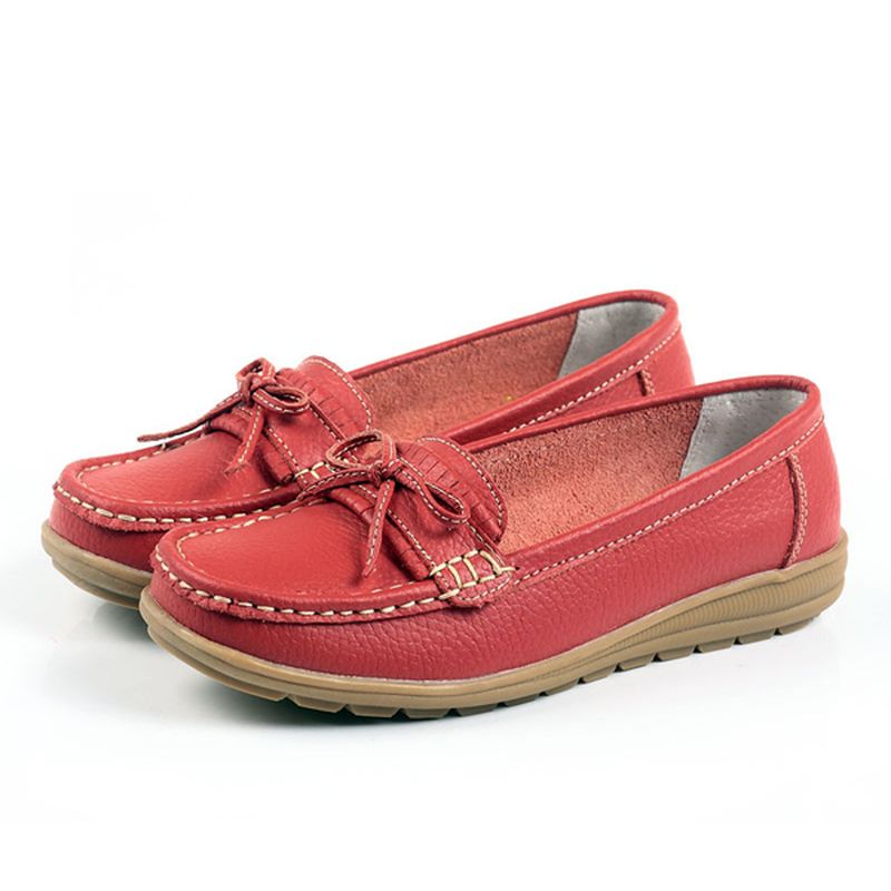 Dames Flat Slip On Casual Soft Outdoor Platte Loafers Schoenen Met Ronde Neus