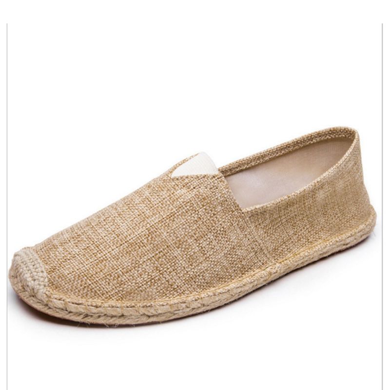 Dames Grote Maat Effen Kleur Slip-on Espadrilles Fisherman Platte Schoenen