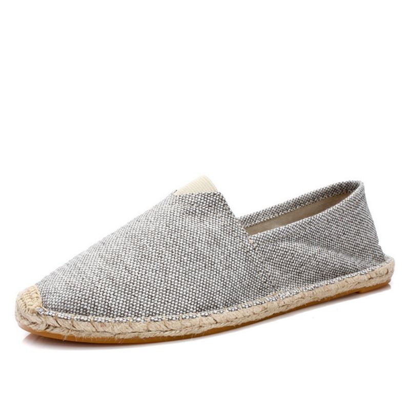 Dames Grote Maat Effen Kleur Slip-on Espadrilles Fisherman Platte Schoenen