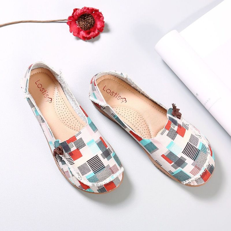 Dames Kleurrijk Patroon Exclusief Verkochte Antislip Flats