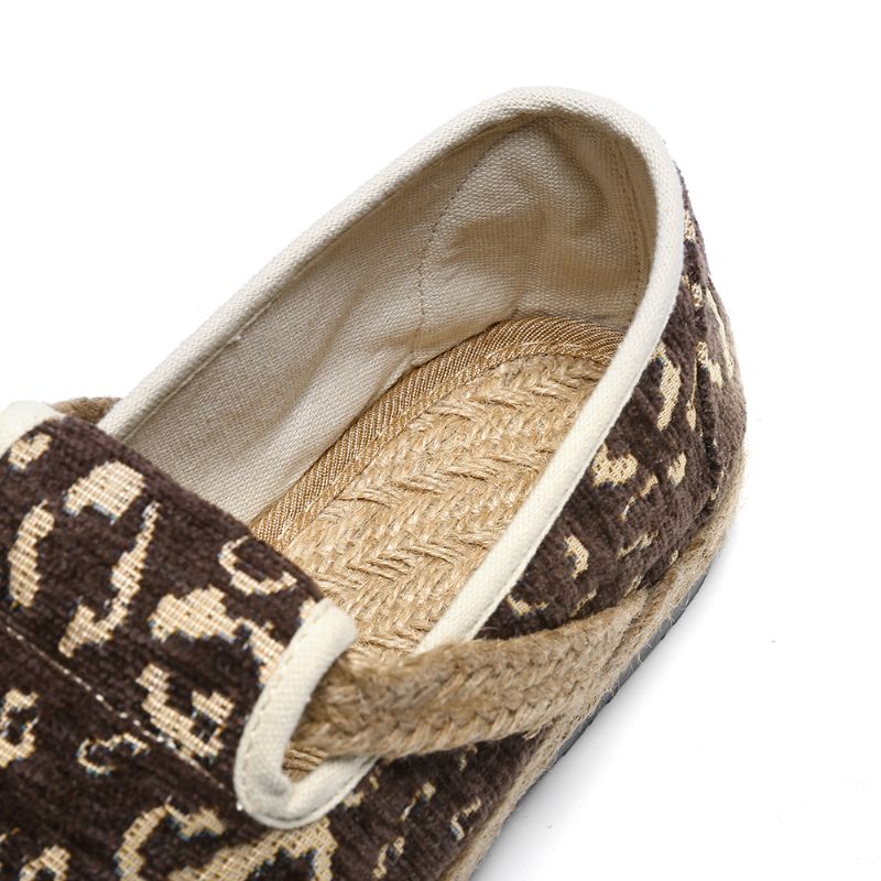 Dames Linnen Handgemaakte Espadrille Draagbare Casual Loafers