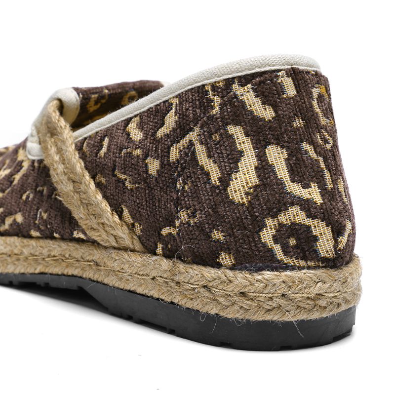 Dames Linnen Handgemaakte Espadrille Draagbare Casual Loafers