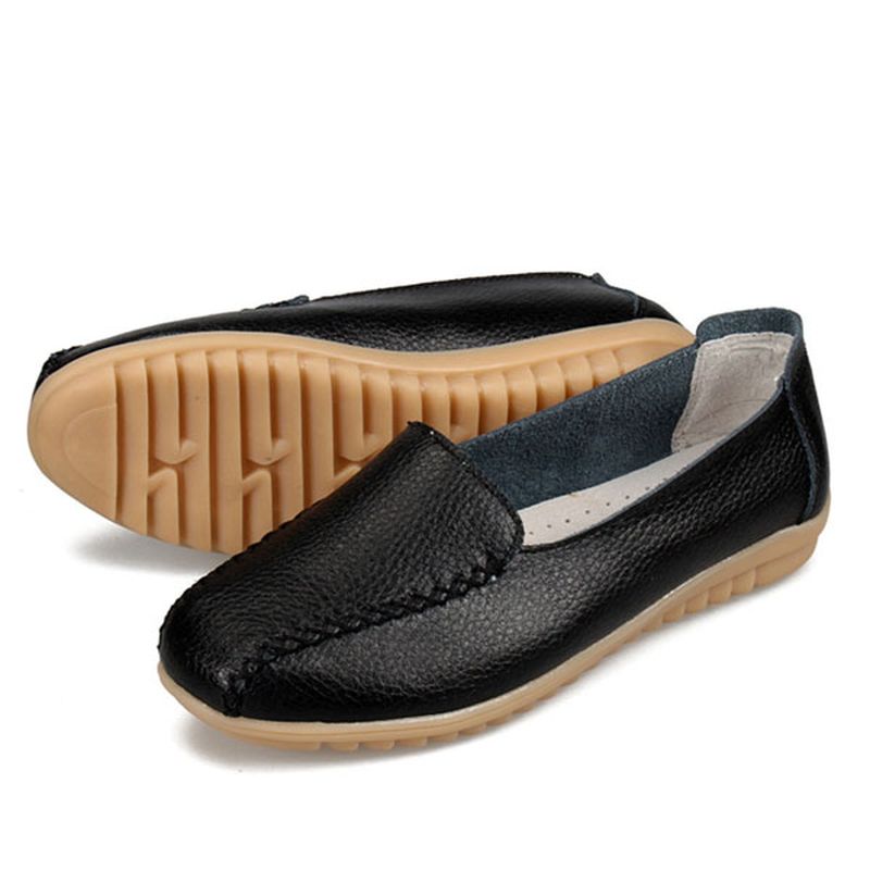 Dames Loafers Schoenen Casual Outdoor Slip Op Leren Flats