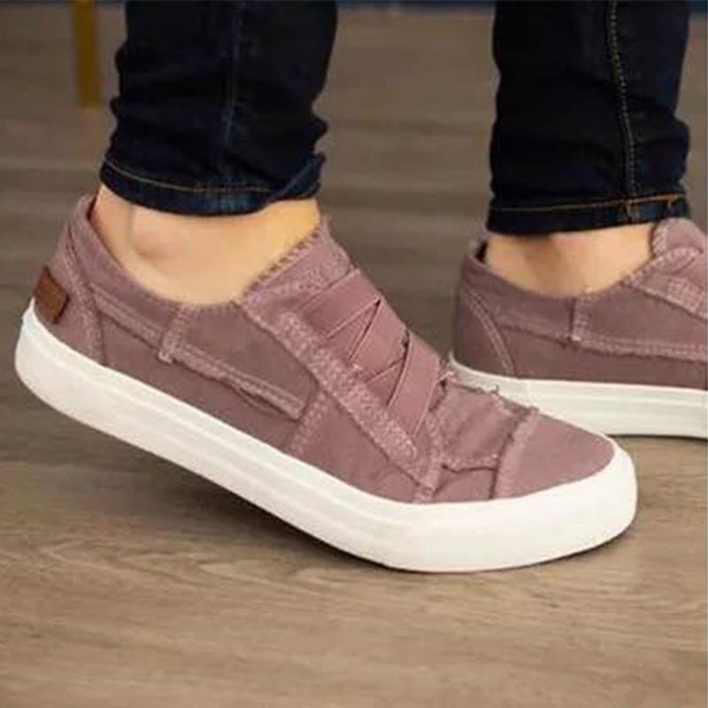 Dames Plus Maat Elastische Band Slip-on Effen Kleur Casual Dagelijks Flats