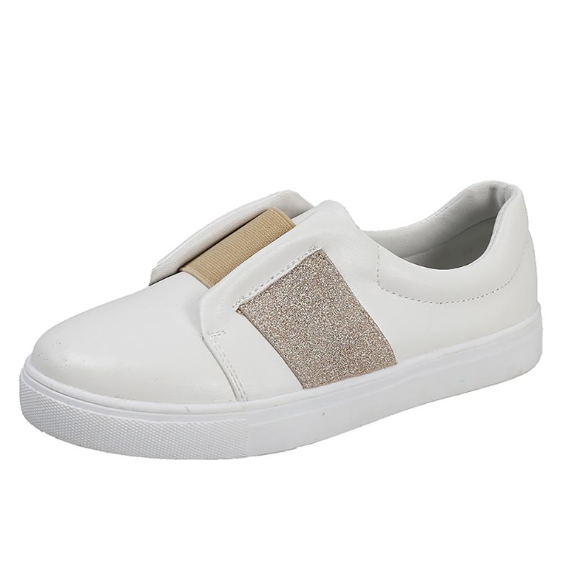 Dames Sneakers Met Elastische Band Slip Op Flats