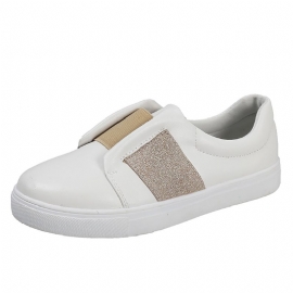 Dames Sneakers Met Elastische Band Slip Op Flats