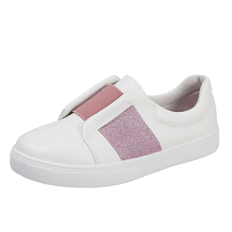 Dames Sneakers Met Elastische Band Slip Op Flats