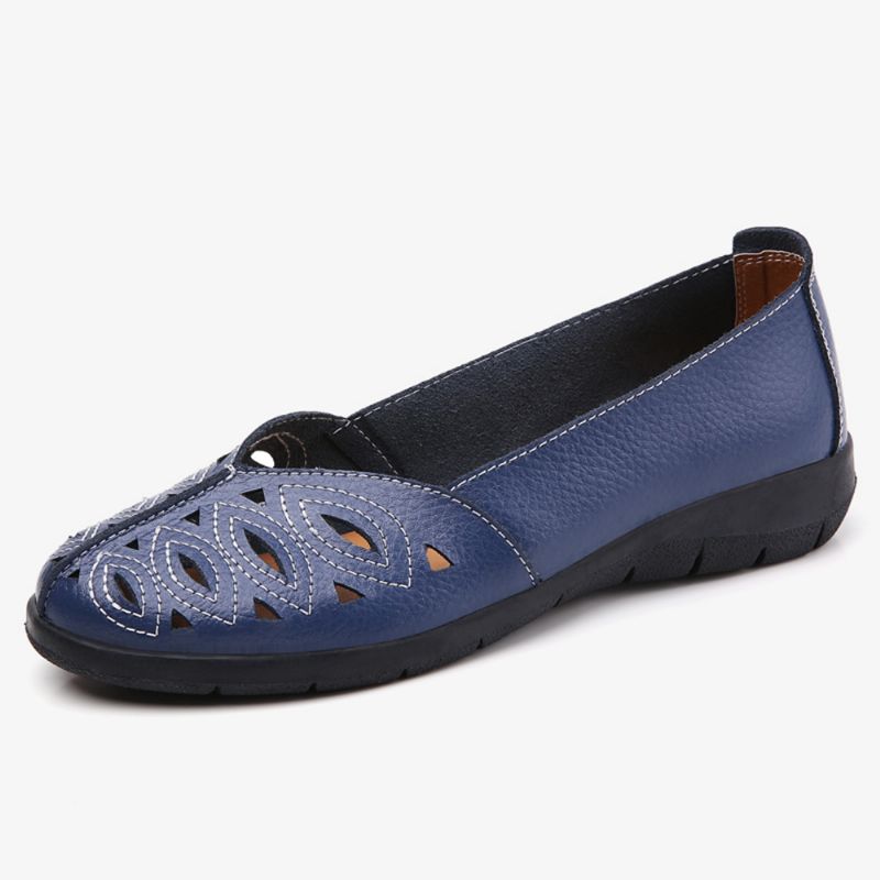 Dames Stiksels Bloem Holle Antislip Casual Slip-on Loafers