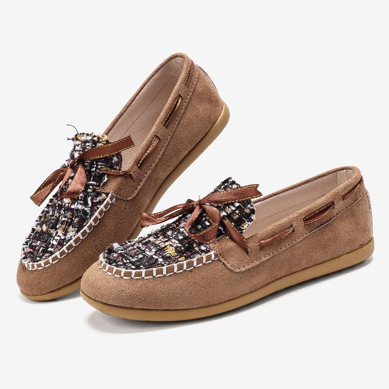 Dames Vlinderknoop Decor Kleine Geur Wind Ademend Casual Slip-on Loafers