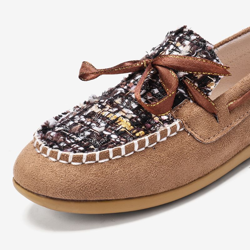 Dames Vlinderknoop Decor Kleine Geur Wind Ademend Casual Slip-on Loafers