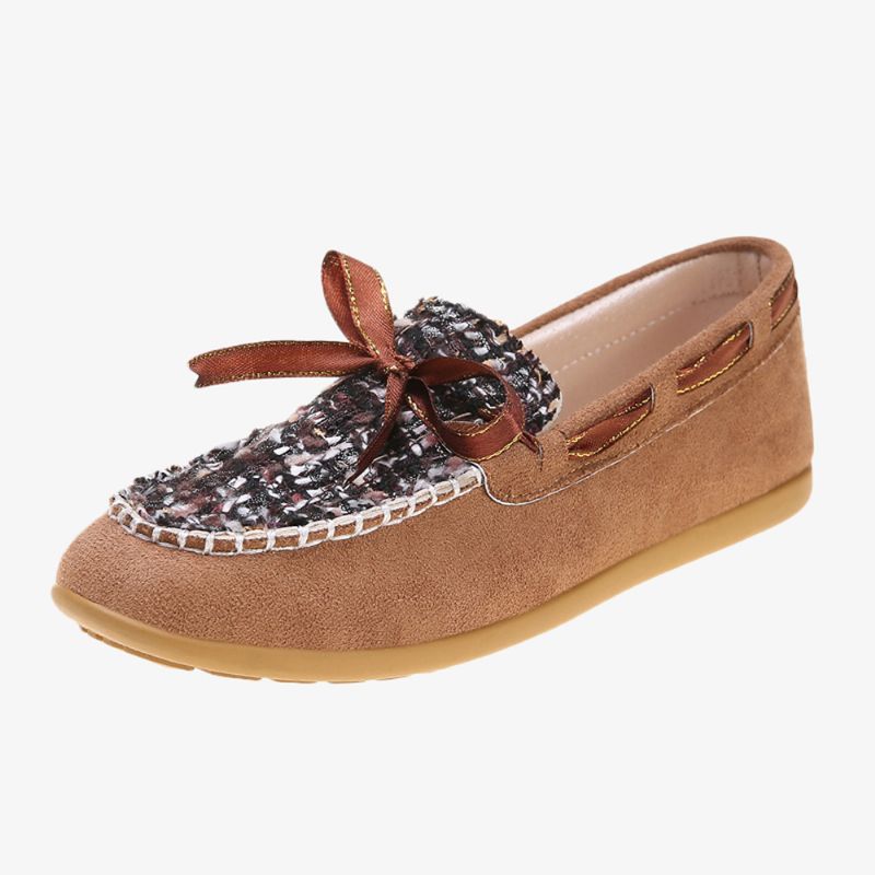 Dames Vlinderknoop Decor Kleine Geur Wind Ademend Casual Slip-on Loafers