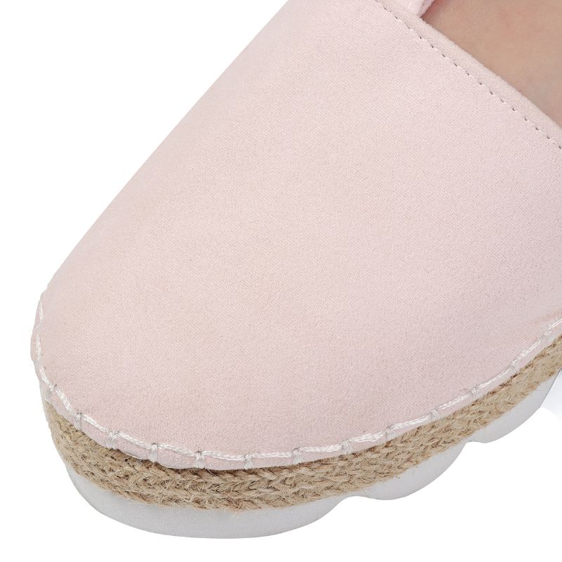 Espadrilles Met Bandjes Voor Dames Grote Maten Casual Effen Zomersandalen In Effen Kleur