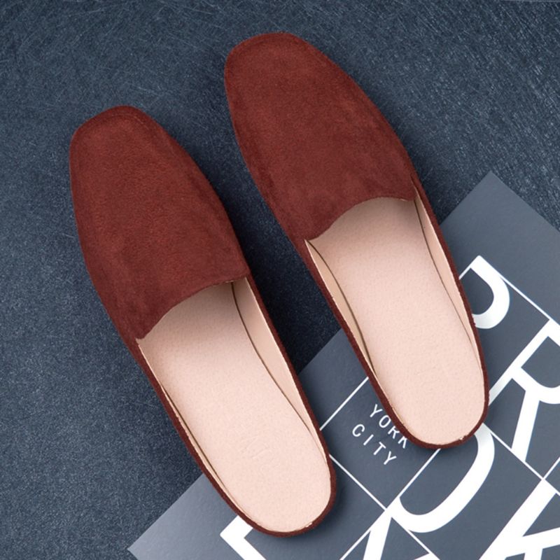 Grote Maat Pure Kleur Lichtgewicht Casual Flats Loafers