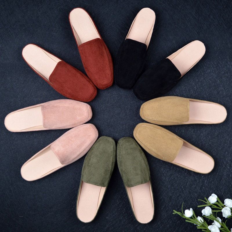 Grote Maat Pure Kleur Lichtgewicht Casual Flats Loafers