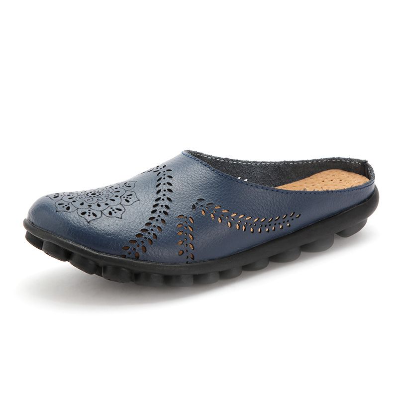 Grote Maat Uitgehold Pure Kleur Zachte Casual Flats Damesschoenen