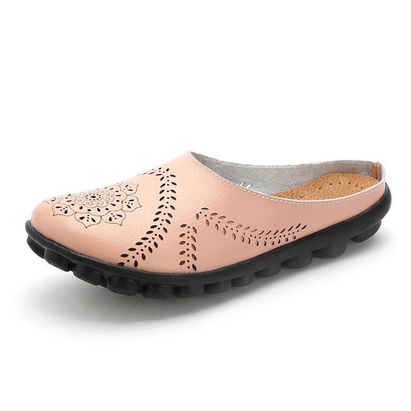 Grote Maat Uitgehold Pure Kleur Zachte Casual Flats Damesschoenen