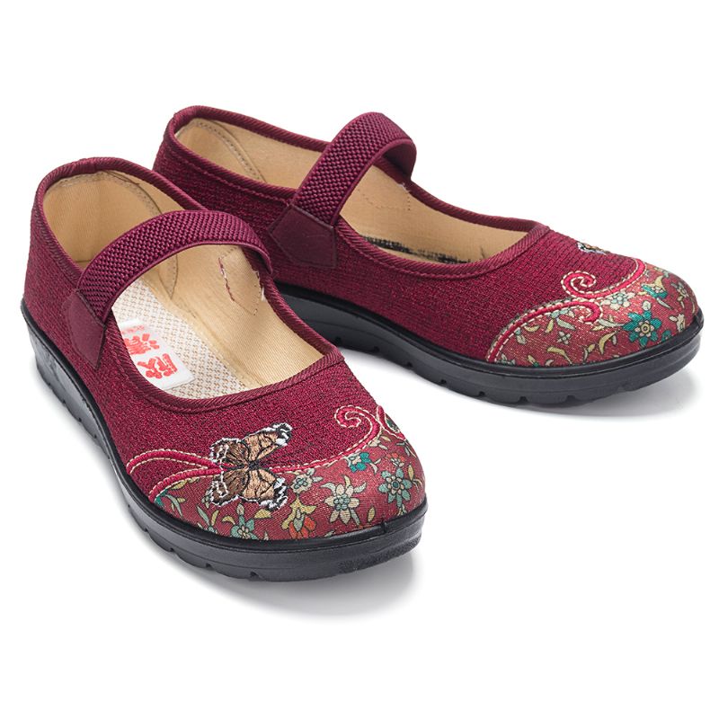 Mary Jane Platte Loafers Met Antislip-elastische Band Voor Dames